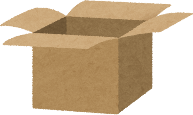 Illustration of an Open Cardboard Box
